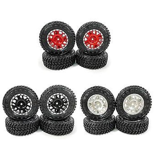 4 stk 1.0 Dekk Og Metall Bead Lås Felger Sett For 1/24 Rc Crawler Bil Axial Scx24 Fcx24 Enduro24 S,re
