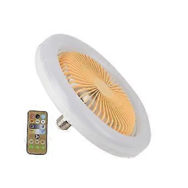 Takfläkt med Lampa 30w Fjärrkontroll Inomhus Led Ljus Tyst Sovrum Kök Dekor Lamp Fläktar L