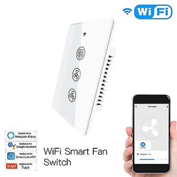 Wifi Kattotuuletin S, /tuya App Kaukosäädin Nopeus , Ja Kotiin ()