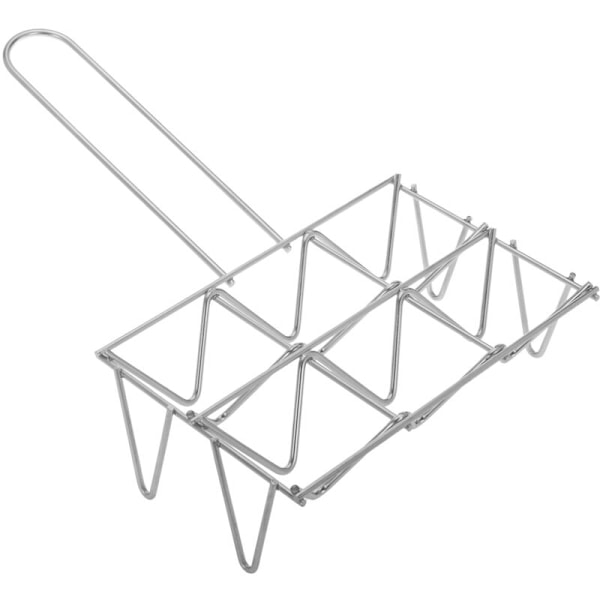 Chrome-plated zinc-plated iron grill for barbecue with a capacity of 6 vegetables