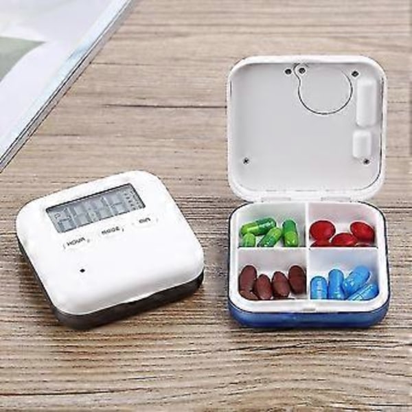 Elektronisk Smart Pilleæske Timing Pilleæske Bærbar Medicin Pakke Opbevaringsboks