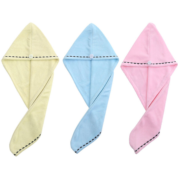 Hårhanddukar för kvinnor, 3-pack supermjuka absorberande mikrofiber turbaner twist hårwrap beige + ljusblå + ljusrosa