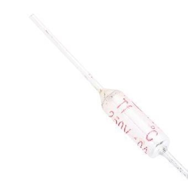 10 stk. Metal Shell Termosikring Afbryder 250VAC 10A Temperatur Sikring TF 72-250150