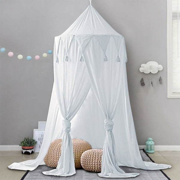 Børnesenghimmel, Himmel til Børneværelse, Legeområde, Fotografering, Omkring 240 cm Høj, Hængende Chiffon, Chiffon til Soveværelsesdekoration til Seng og Soveværelse