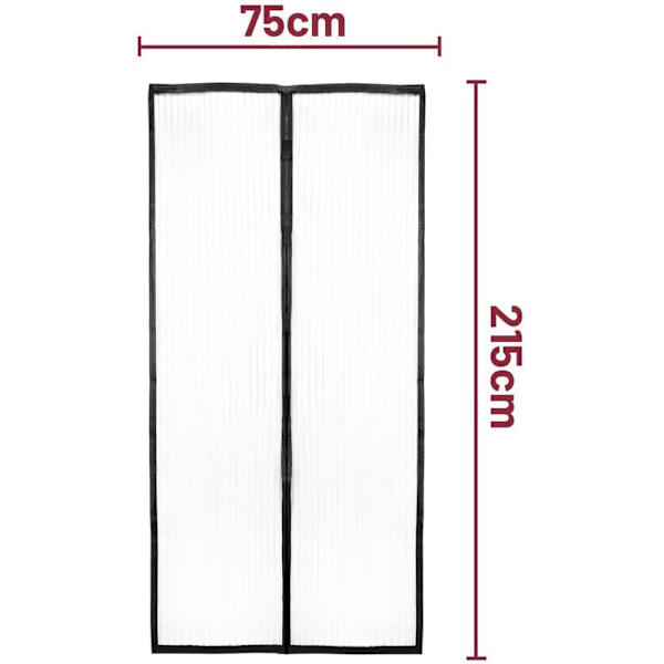 Magnetisk myggenet til dør 75 x 215 cm