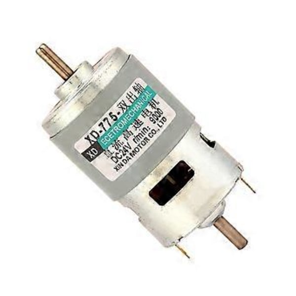 775 Moottori 50W Suuritehoinen Suuri Vääntömomentti Kaksoisakselinen DC-moottori (24V9000RPM ilman kiinnikettä)
