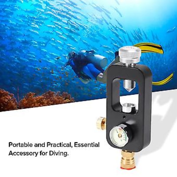Sukellussäiliöadapteri 5000psi painemittarilla Sukellus Cyr -adapteri Ox:lle