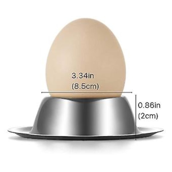Eggeglassholder Sett med 2 Pakker, Eggeglassplater i Rustfritt Stål Serviseholder for Harde og Bløtkokte Egg