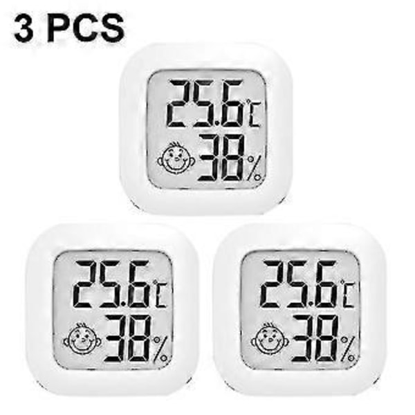 3-pack inomhustermometer, luftfuktighetsmätare digital hygrometer rumstermometer för hemmet, hög noggrannhet temperatur