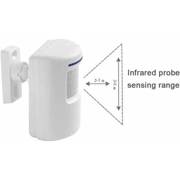 Liiketunnistin ovikello yrityksille, langaton ulkoinen infrapunaliiketunnistin ovikellosarja, jossa 2 pistorasiavastaanotinta ja 1 PIR-liiketunnistin