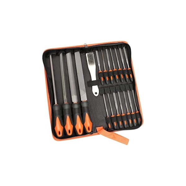 File Set, 18 Piece Metal File Kit T12 High Carbon Hacksaw File Set Includes Carrying Case for Half Round Triangular Flat Files