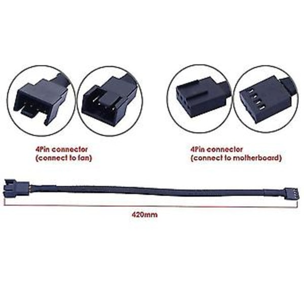 10st Dator Pwm Temperaturkontroll Kylfläkt Adapterkabel
