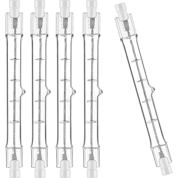 5 kappaleen pakkaus R7S-halogeenilamppu 118mm 200W 230V, R7S-halogeenitanko 118mm, himmennettävä R7S-halogeenilamppu halogeenitankovalaisin rakennusvalonheittimeen, työmaisemaan