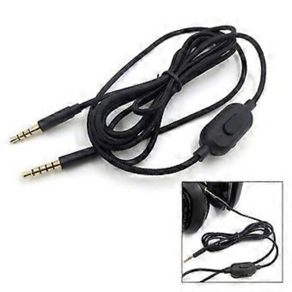 Udskiftnings Audio Kabel Bærbar Ledning til Astro A10 A40 Gaming Headset Ledning Ultra-Holdbar Audio Ledning Volumenkontrol
