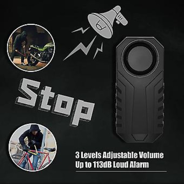 Cykelalarm, trådlöst stöldskyddslarm för cykel och bil