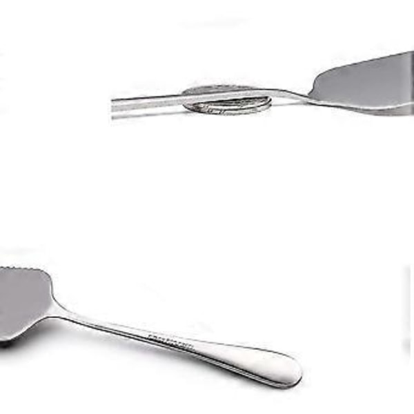 2 Stykker Kakespade, pizzaspade, taggete kant rustfritt stål kakeserver bakestekespader (4-d-1)