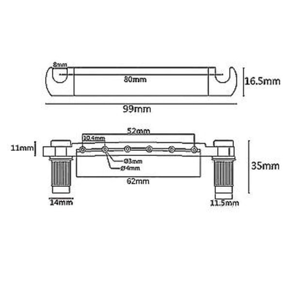 6 Streng Sink Legering Tune-o-matic Bro,