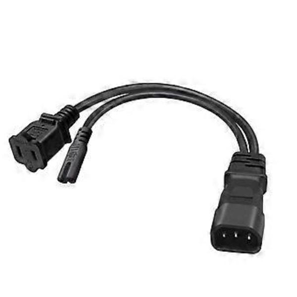 IEC320-C20 Hane till IEC320-C7 +1-15R Hona Strömförsörjningsomvandlarkabel Svart