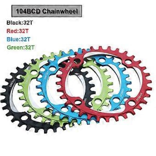 152mm Cykel Krankarm Cykel Firkantet Hul Kranksæt 32T Smal Bred Single Speed Kædering Kranksæt, Sort