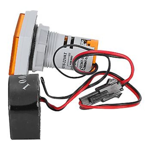 AD16-22VAT Gul Universell Signalindikator, 60-500VAC, 3-Display Temperatur Fyrkantig Lamplampa, Strömövervakning & Spänningsdetektering