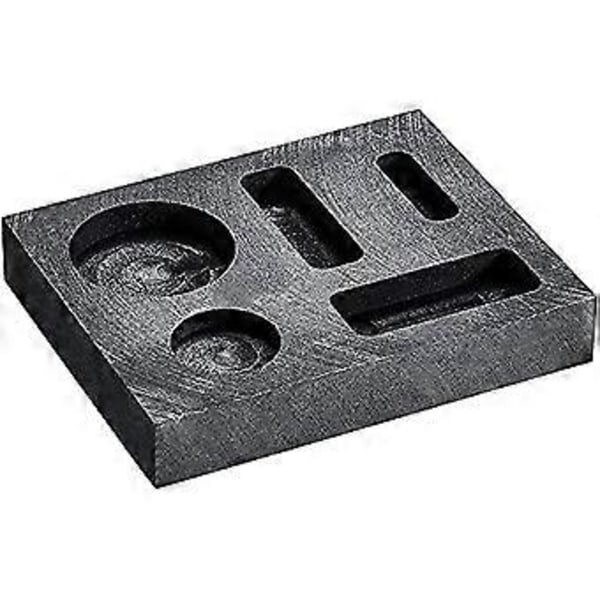 5-i-1 Grafitt Støpeblokk Mynt Combo Metallstøping Raffinering Skrap Bar For Smelting Støping Raffin