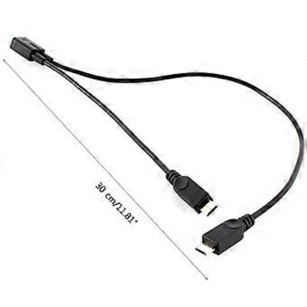Micro USB Naaras 1 - 2 Micro USB Uros Jakaja Jatko Latauskaapeli Johto Lataus- ja Tiedonsiirtoon USB-Lisätarvikkeet
