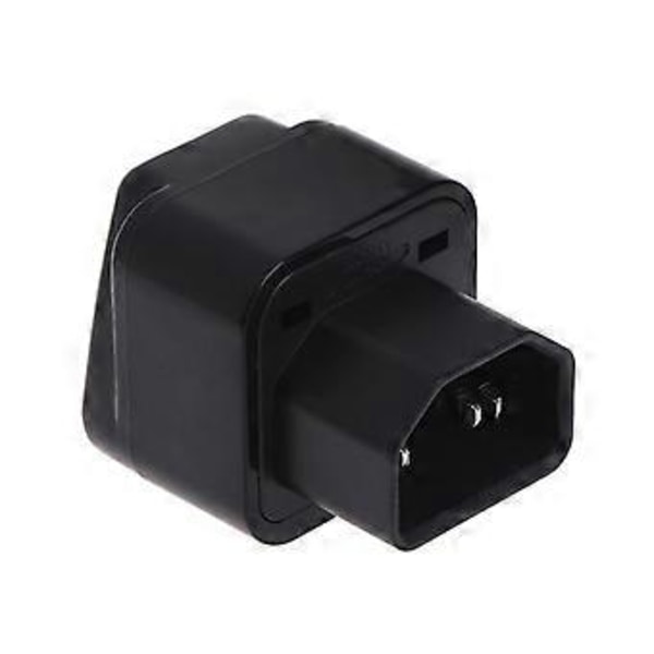 IEC 320 C14 Till Universal Hona Strömadapter AC Strömkontakt Svart