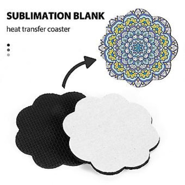 60 stk. 7,1 x 7,1 cm Sublimeringsblanke coasters for varmepresse DIY