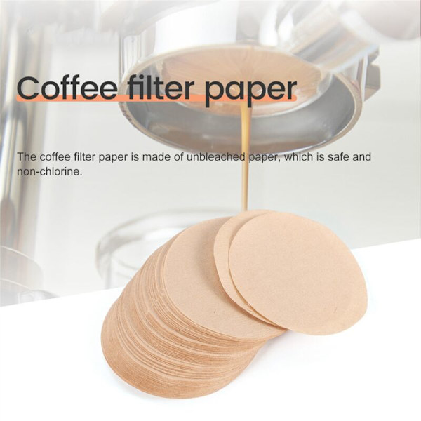 400 st oblekta runda kaffefilterpapper Ersättningsfilterpapper (2,3 tum diameter)