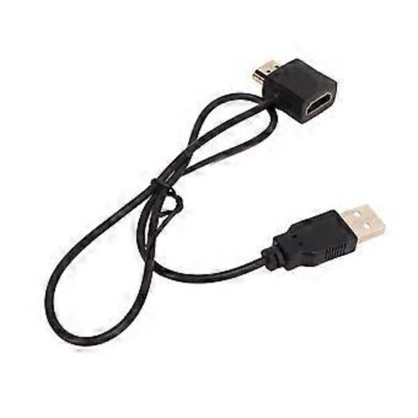 50CM HD Utgång Adapterkabel Hane till Hona med USB 2.0 Gränssnitt TPE och Metall HD Utgång Kabel Konverterare för TV-apparater