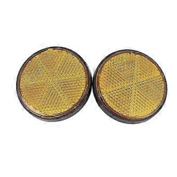 2 X 2' Runde Orange Reflektorer Universelt Kompatible Motorcykler Atv Cykler Dirt Bikes