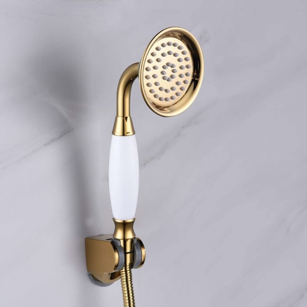 Shower Head Bathroom Brass Hand Shower Portable Only Gold Shower Head Universal Massage Hand Shower