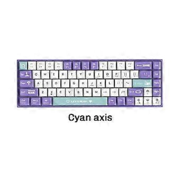 AK680 Mekaniskt Gamingtangentbord ABS-tangentknappar 68 Tangenter Trådbundet Tangentbord Hot Swap för PC Laptop Lila Vit C