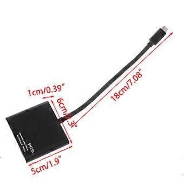 Usb C HDMI-kompatibel Konverter Adapter Kabel Hub 4K Tålig Kabel Konverter Android Skärmprojektion