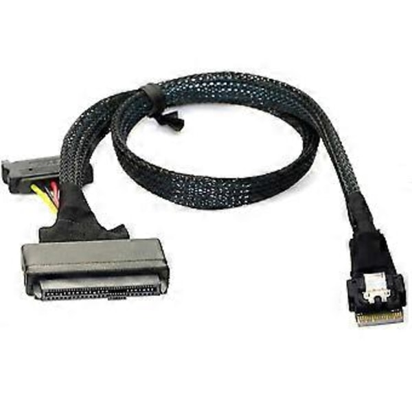 Sff-8643 - Sff 8639 -kaapeli, 12 Gb/s Mini Sas Hd -kaapeli Sisäinen Mini Sas Sff 8643 - U.2 Sff 8639 -kaapeli 15-nastaisella naaraspuolisella Sata-virtaliittimellä