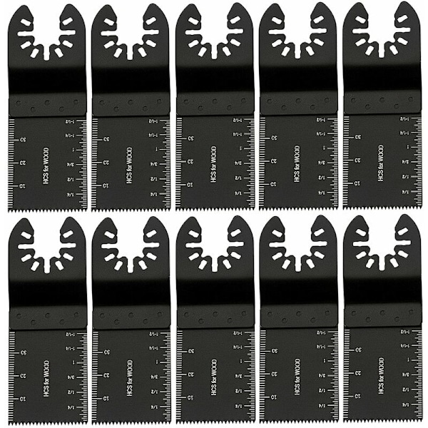 10 stk 34mm multiverktøyblader oscillerende blad karbonstål flerbruksverktøy DIY for saging kutting