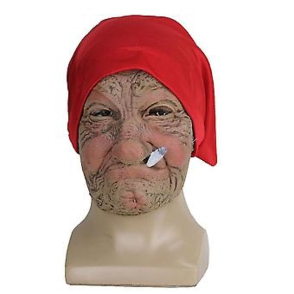 Halloween-kauhupäähine, vanhan naisen kasvonaamio, lateksipäähine Halloween-juhliin, cosplay-rekvisiitta