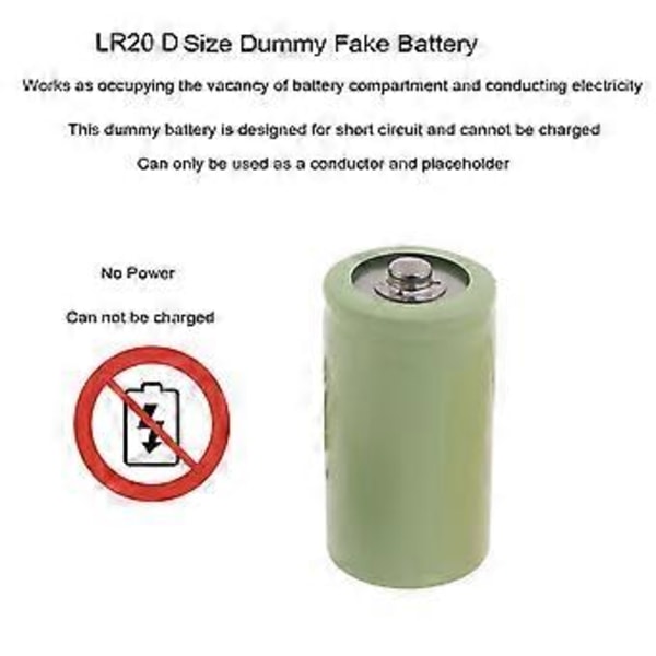 Inte Riktigt Batteri LR20 D Batteri Setups Hölje Platshållare Cylinder Ledare