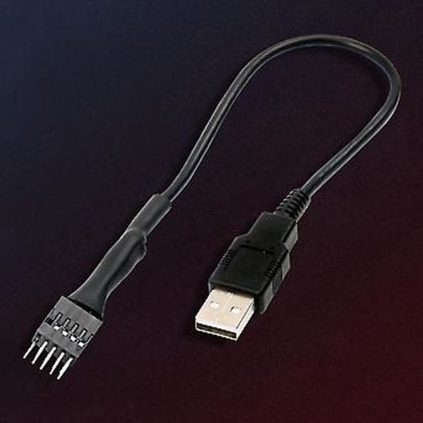 9-nastainen ulkoiseen USB A -liitäntään PC-emolevyn sisäinen datakaapeli 20cm