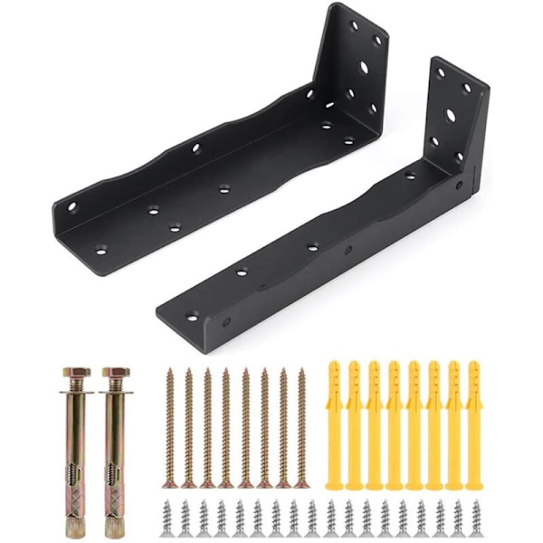 2 stk. 9 tommer flydende skabstøtte i metal hardware hylder støtte industri skjult hylde til at forbedre skab bordplade støtte