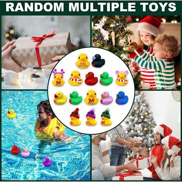 Gummiand Adventkalender 2023, Jule Gummiænder Adventkalender, Mini Jule Gummiænder Adventkalender Til Børn, Jule Pa
