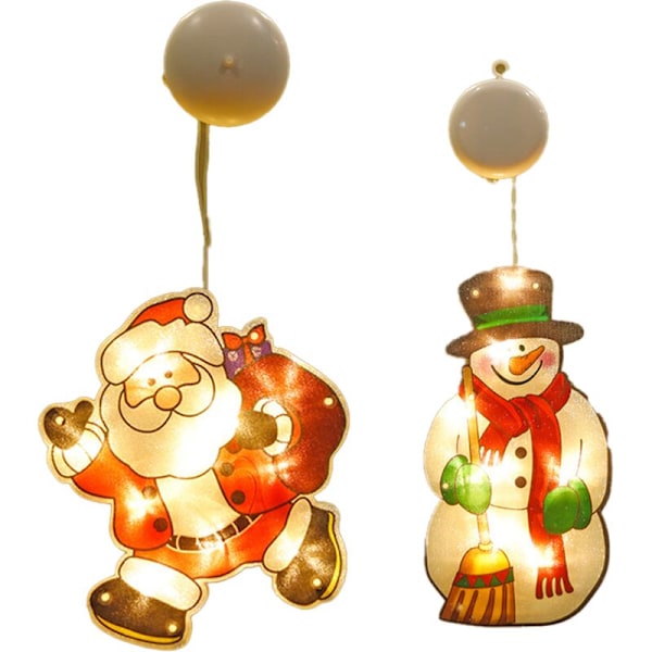 Christmas Lighted Window Ornament Battery Operated Decoration Lighted Holiday Decoration with Suction Cup