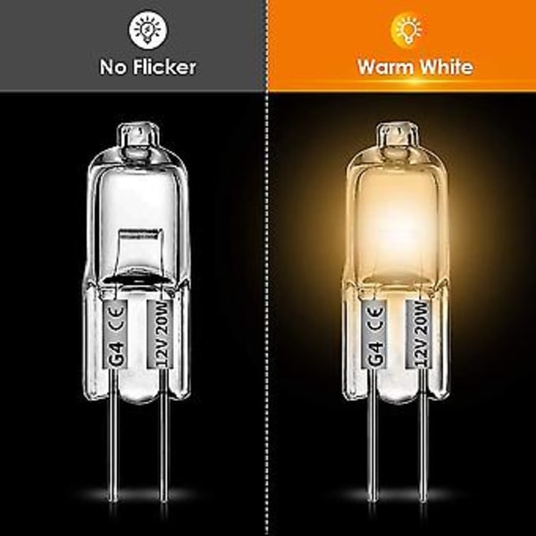 40kpl G4 12v 20w Halogeenilamppu G4 12v Polttimo Sisäänrakennettu Helmilamppu Halogeenipolttimo 20w 12v Halogeeni