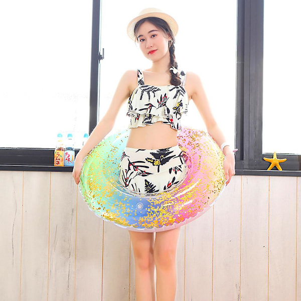 Glitter Pool Floats Inner Tubes För Vatten Donut Floatie För Vuxna Barn Strand Sommar Semester Fest