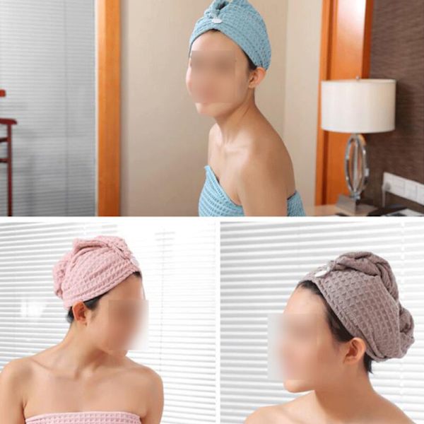 Mikrofiberhårhandduk - Hårhandduksomslag för kvinnor, torkhår turban stark absorptionskapacitet mörkgrå + brun