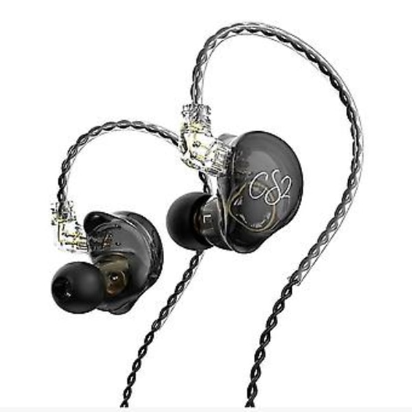 Cs2 HiFi Trådbundna Hörlurar In-ear 1dd Dynamisk Hifi Subwoofer Hörlurar Löpning Brusreducerande Hörlurar Svart
