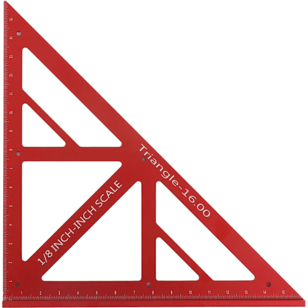 Træbearbejdning Trekant Lineal Multifunktionel Aluminiumlegering Måleværktøj Stor Trekant Måler