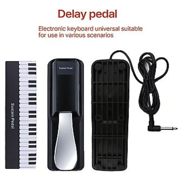 Sustainpedal för Keyboard med Halkfri Botten för MIDI-keyboards, Digitalpianon