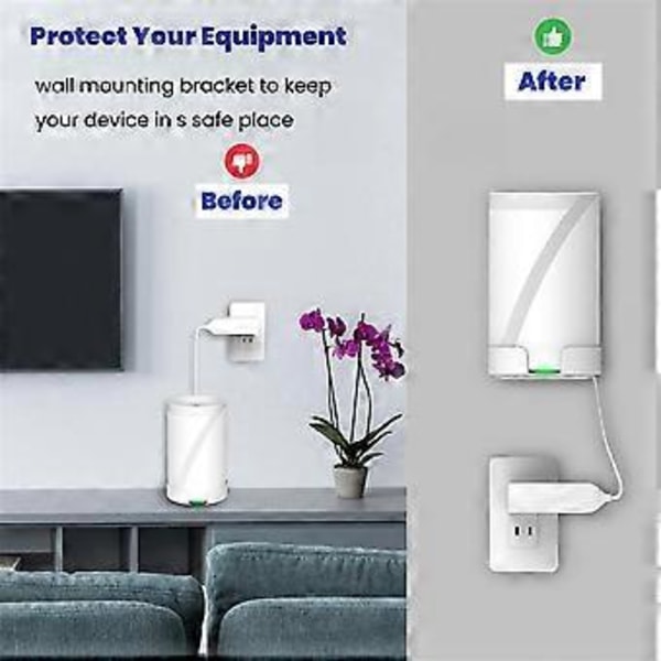 Veggfeste for ruter, egnet for Deco BE63/BE65/BE10000 Mesh Wifi7-ruter, plassbesparende 1 stk.