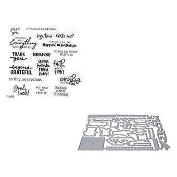 Stempler og dies for kortlaging DIY Scrapbooking Kunsthåndverk (5495)